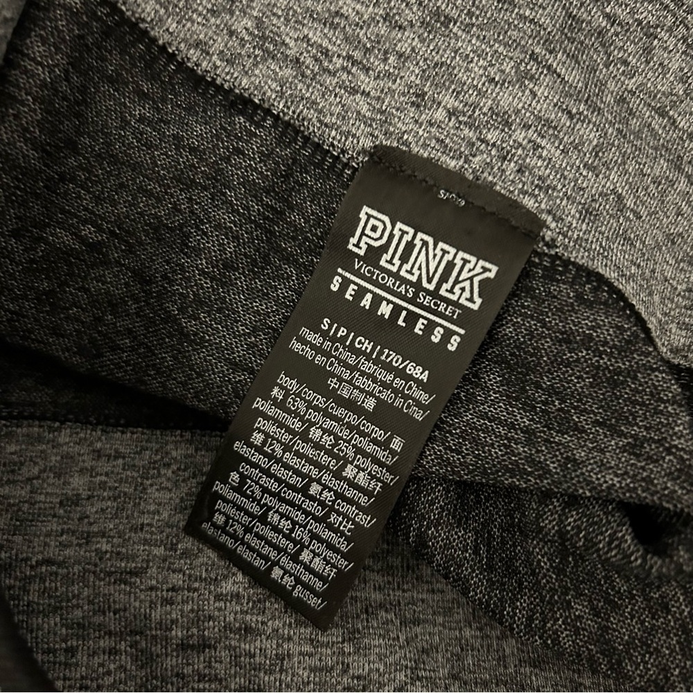 PINK seamless Gray High-Waisted Leggings S - Picture 5 of 9